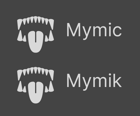 Premier logo, reprenant les traits d'un Mimic