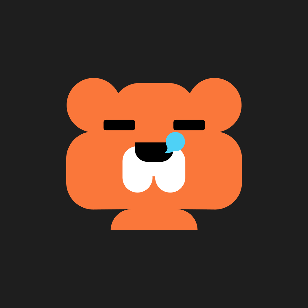 Mascotte marmott.ai endormie, les yeux fermés